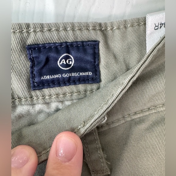 Adriano GoldSchmeid The Marshall Slim Trouser Olive Green Men’s Size 34 Regular - Picture 4 of 10